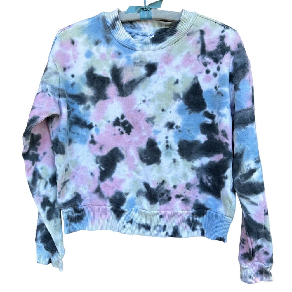 90 Degree by Reflex Tie Dye Crop Sweatshirt Size S